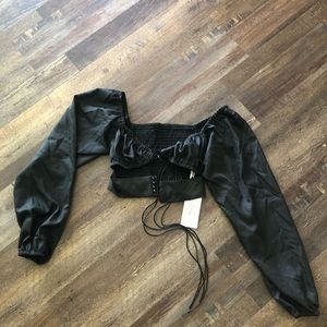 NWT milkmaid style crop top